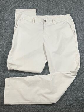 Lululemon 32 White LM5B08S ABC Pant Classic Fit Warpstreme 5 Pocket Pants